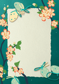 Festin printanier avec oeufs et fleurs